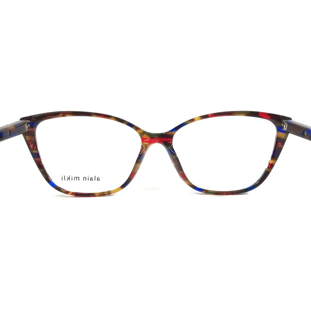 Alain Mikli Eyeglasses Frames A03082 014 Blue Violet Havana Cat Eye 54-15-140